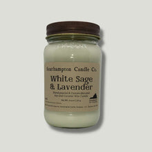 Load image into Gallery viewer, 'White Sage & Lavender' in 16 oz. Rustic Mason Jar