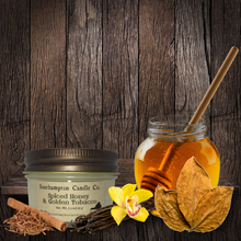 Load image into Gallery viewer, 'Spiced Honey & Golden Tobacco' in 4 oz. Rustic Jelly Jar