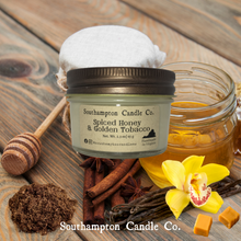 Load image into Gallery viewer, 'Spiced Honey & Golden Tobacco' in 4 oz. Rustic Jelly Jar
