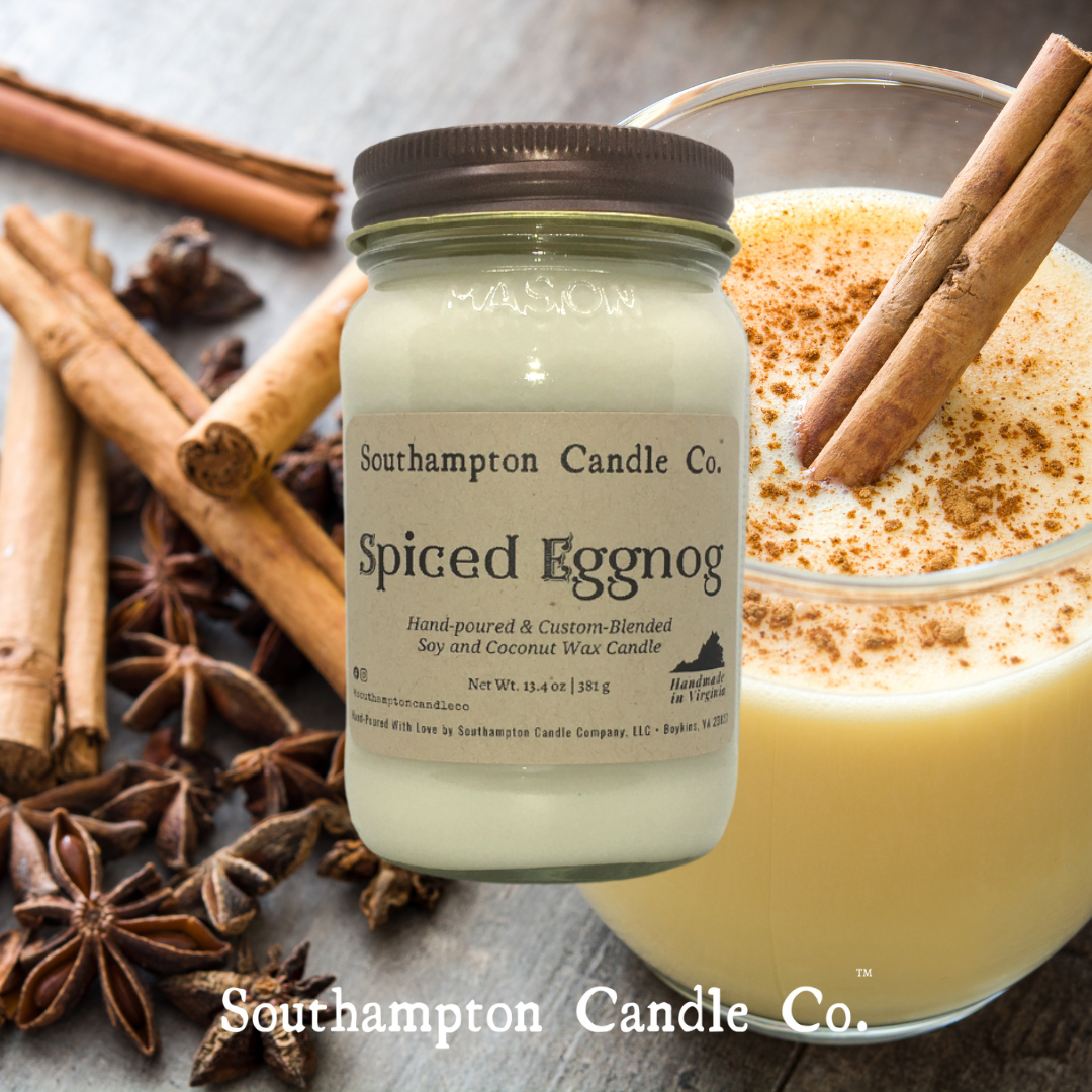 Egg Nog- 8oz Mason Jar Container Candle