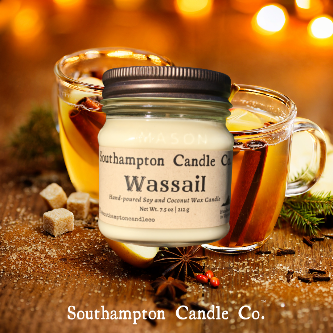 Scented Natural Soy Wax Candles in Glass Mason Jard (8 oz)
