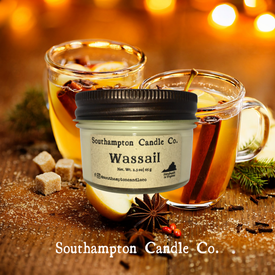 'Wassail' (Hot Mulled Cider) in 4 oz. Rustic Jelly Jar